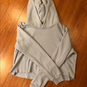 Light blue cut off soft brandy hoodie